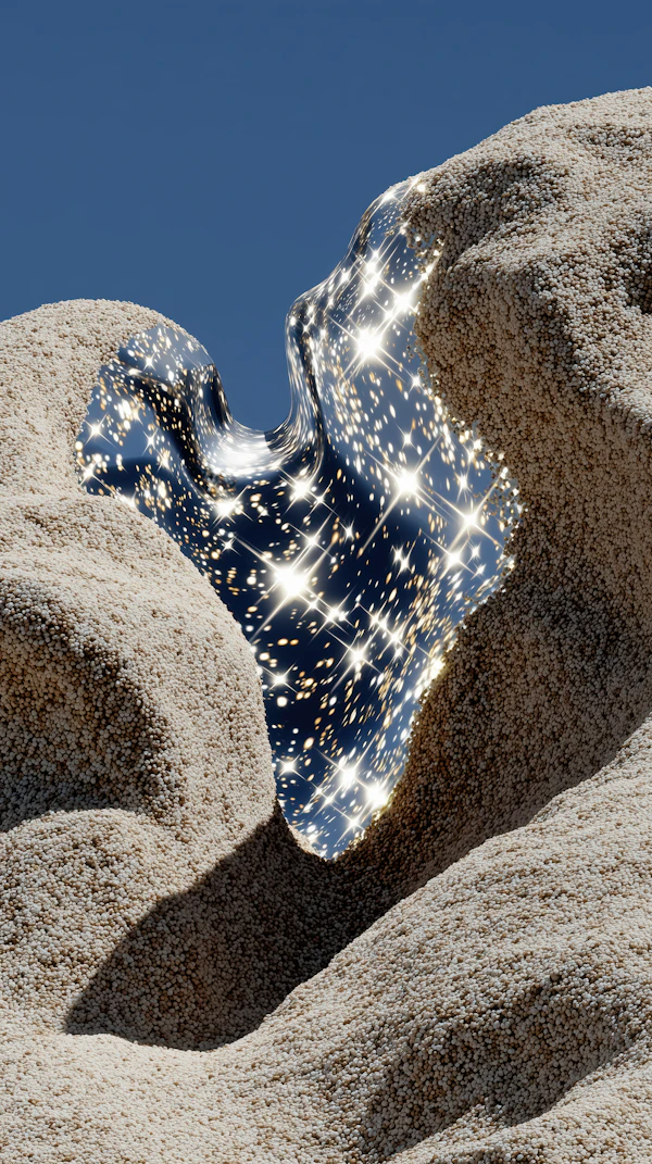 Surreal Metallic Dunes