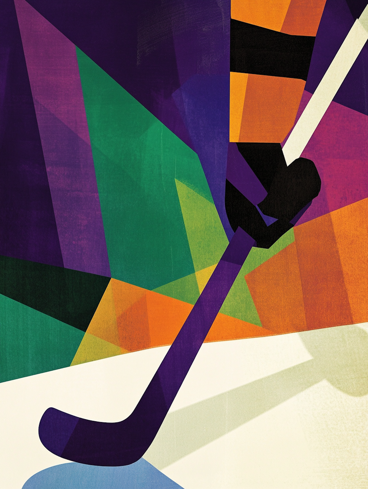 Abstract Hockey Stick Illustration