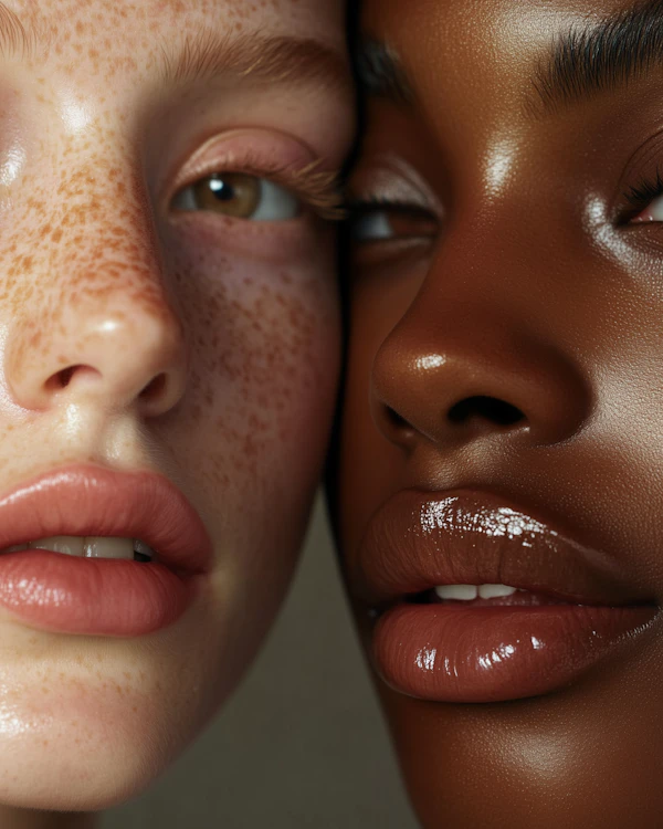 Contrasting Beauty Close-Up