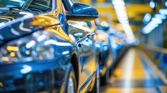 Showroom Display of New Cars