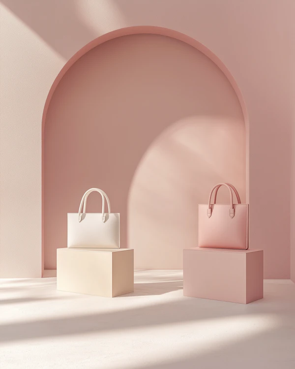 Minimalist Handbag Display