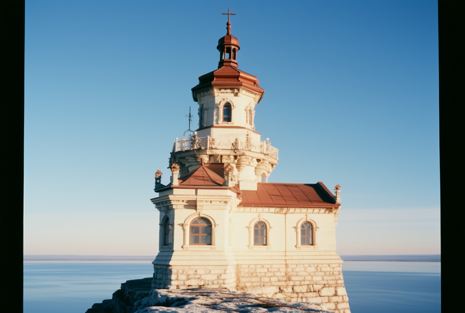 Serene Cliffside Baroque Chapel