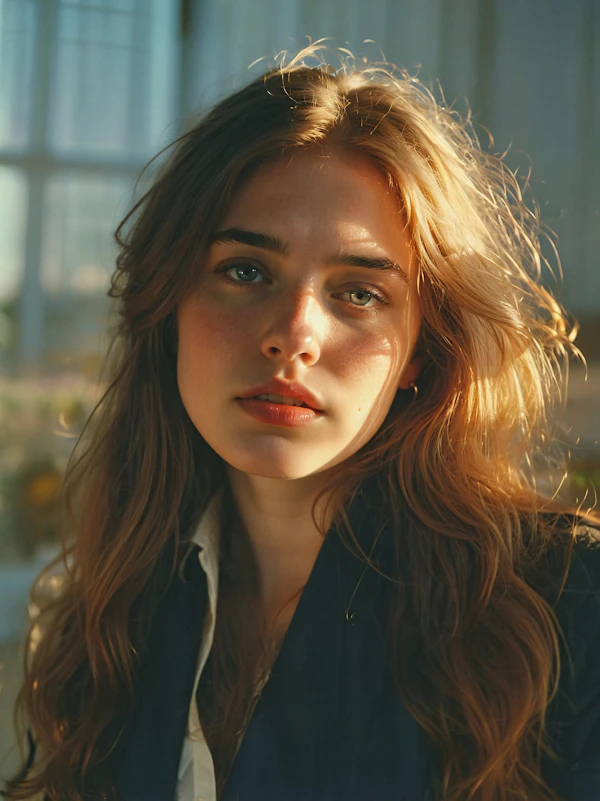 Introspective Portrait of a Young Woman