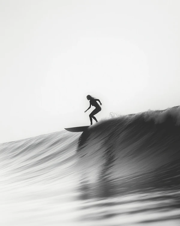 Surfer Silhouette Art