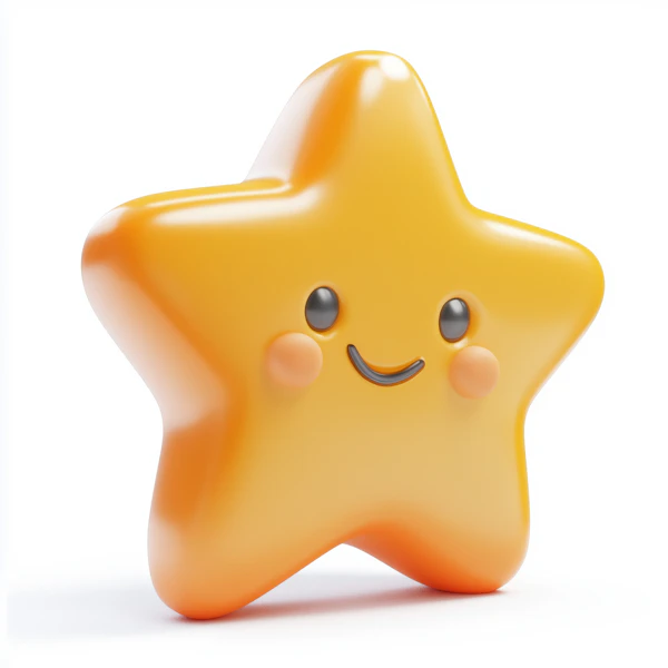 Cheerful Cartoon Star