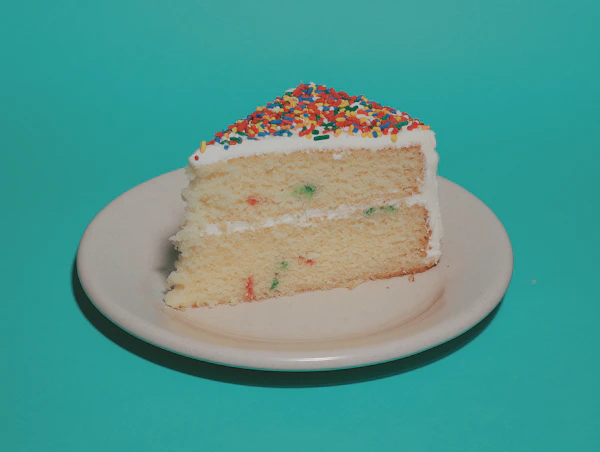 Vanilla Plated Cake Slice
