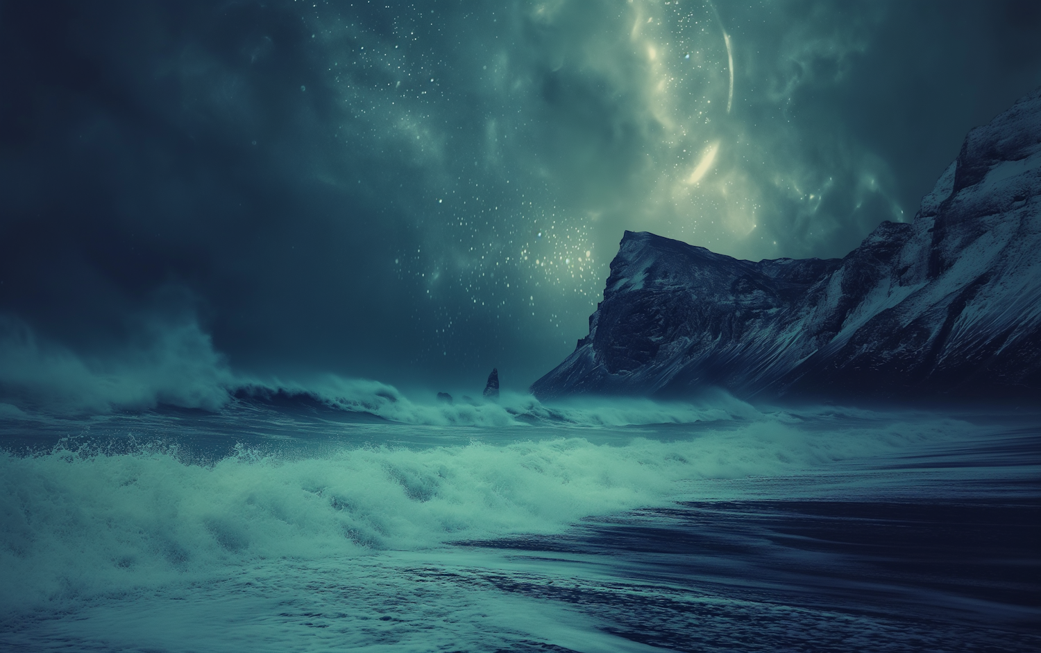 Dramatic Night Seascape