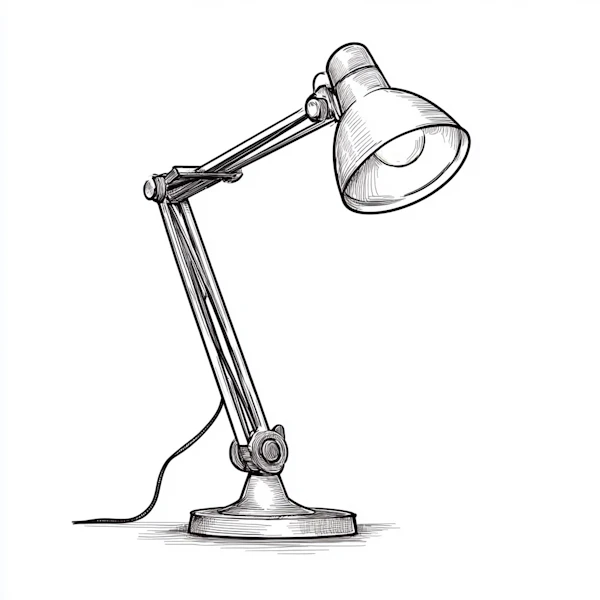 Classic Desk Lamp Sketch