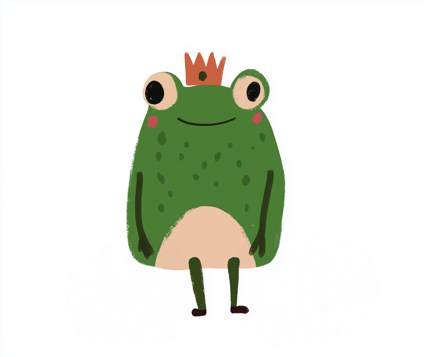 Cartoon Frog with Crown