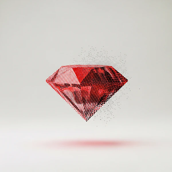 Halftone Red Diamond
