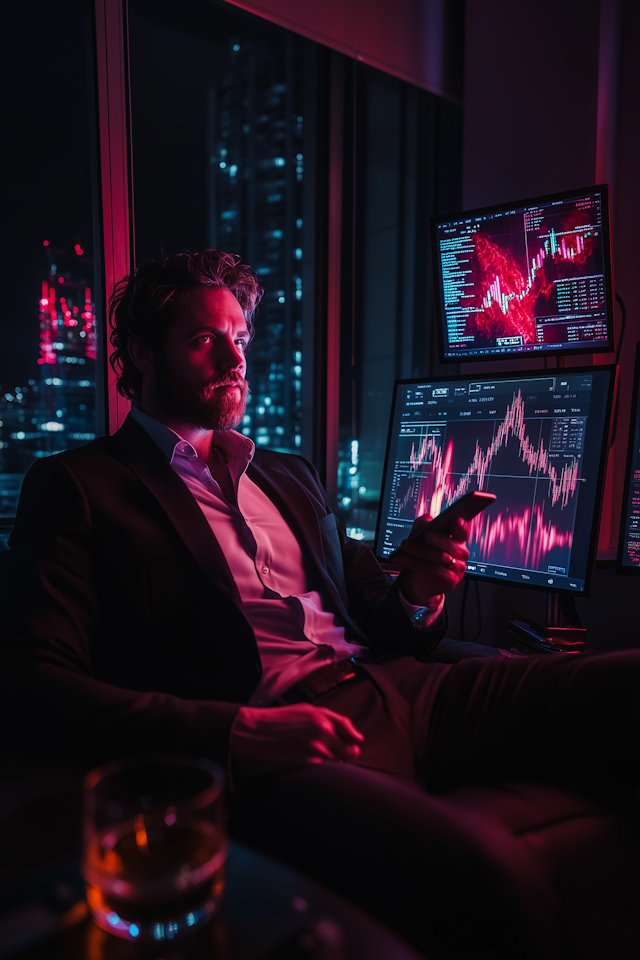 Man Analyzing Financial Data