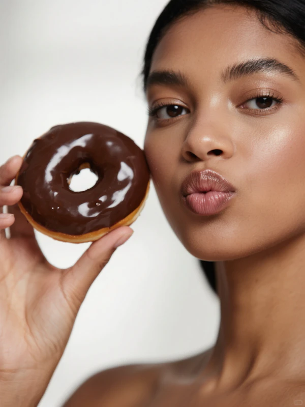 Woman with Donut