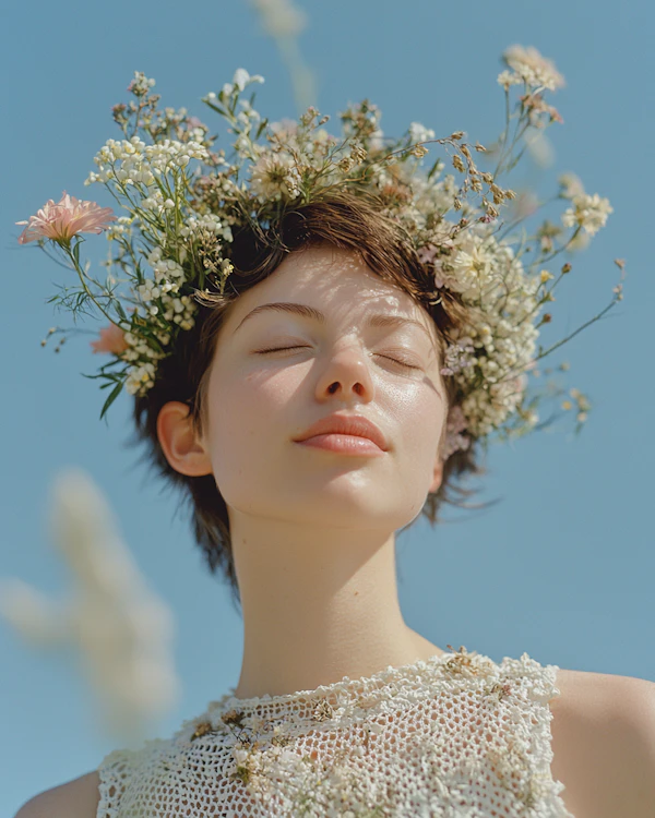 Serene Floral Portrait