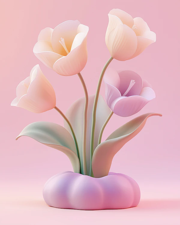 Dreamy Tulip Illustration