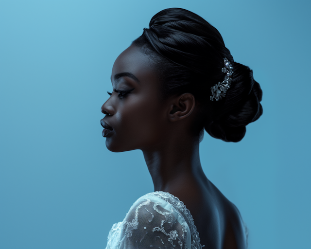 Elegant African Woman in Profile