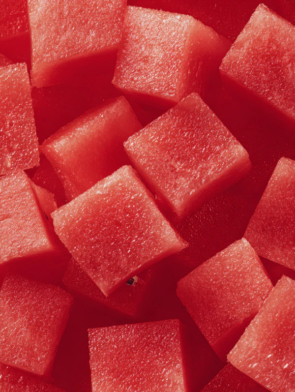 Close-Up Watermelon Cubes