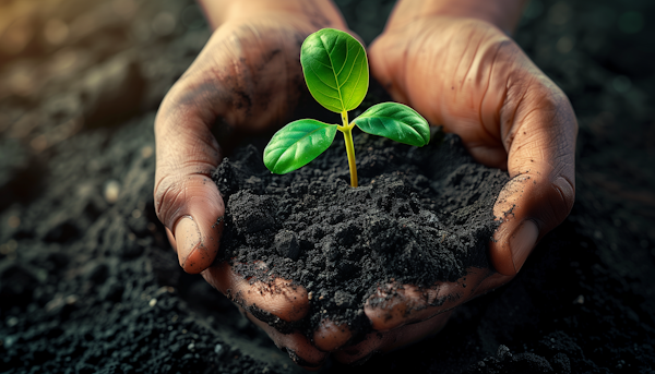 Hands Nurturing Plant