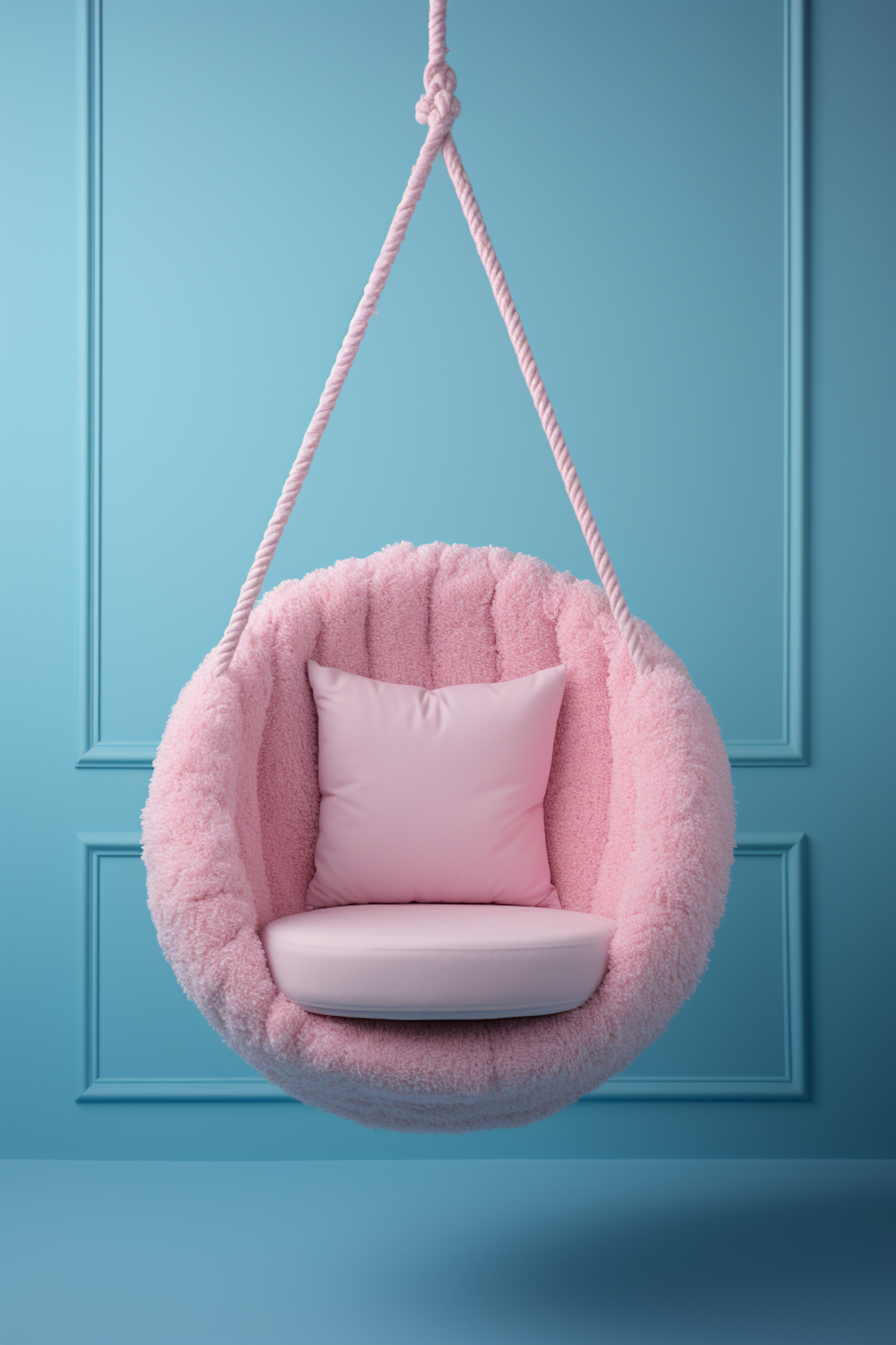 Modern Tranquility Plush Pink Swing Chair