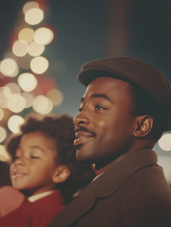 Joyful Moment with Man and Child