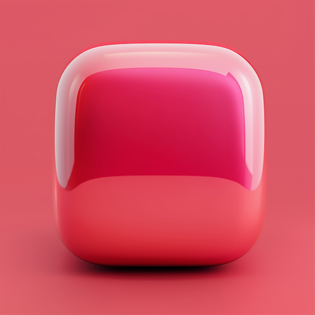 Glossy Red Cube