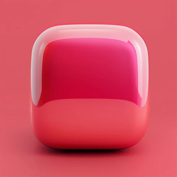 Glossy Red Cube