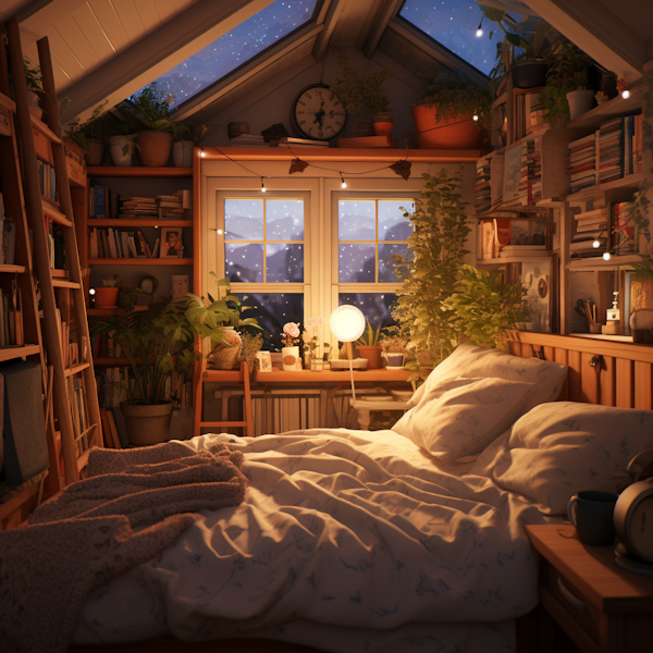 Starry Night Attic Sanctuary