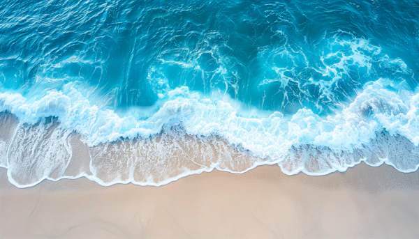 Serene Beach Aerial View