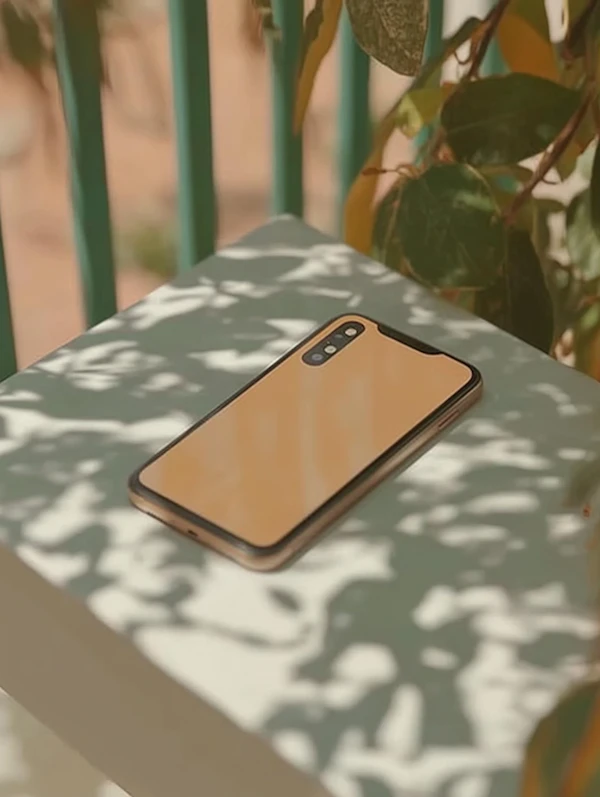 Gold Smartphone Outdoors