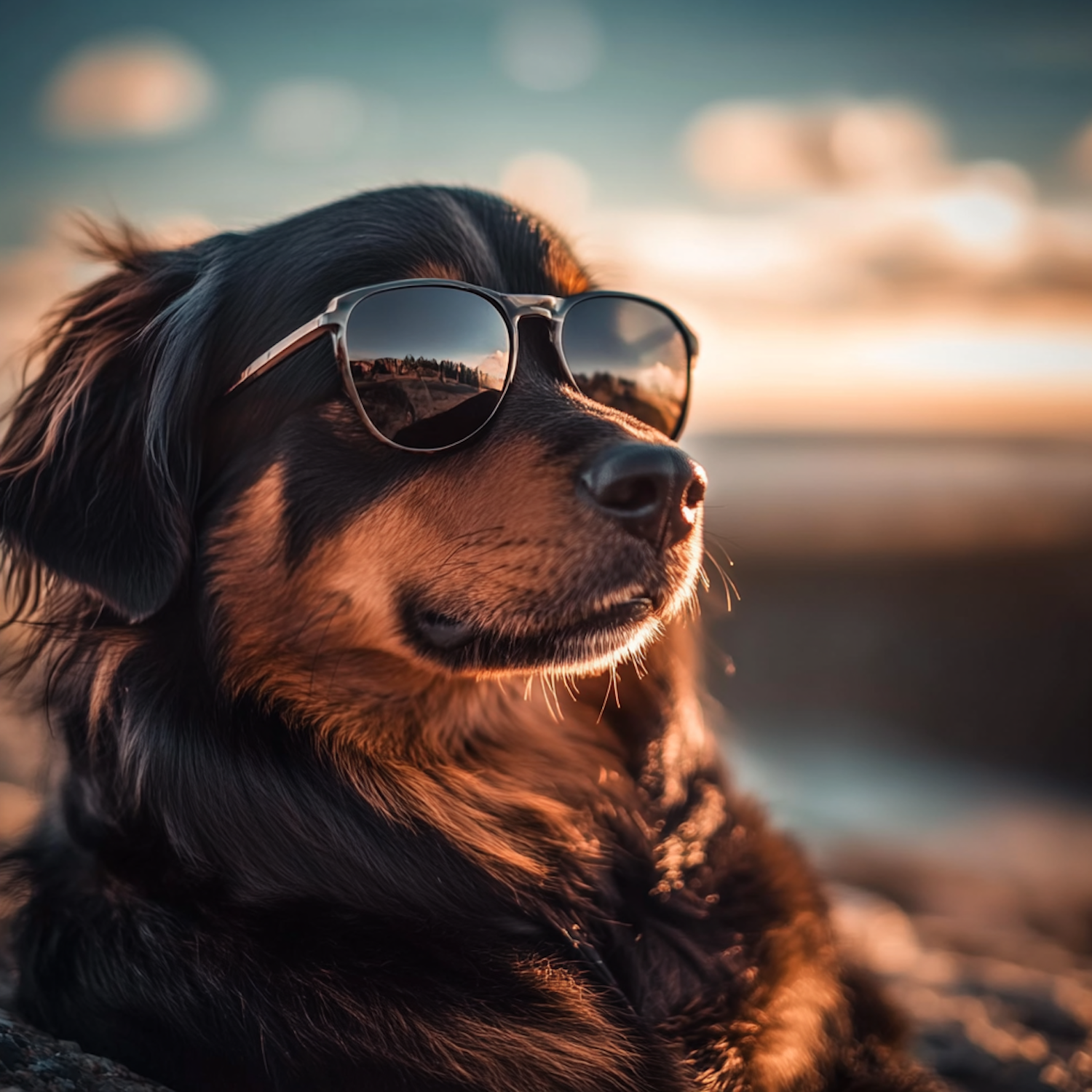 Cool Dog in Sunglasses