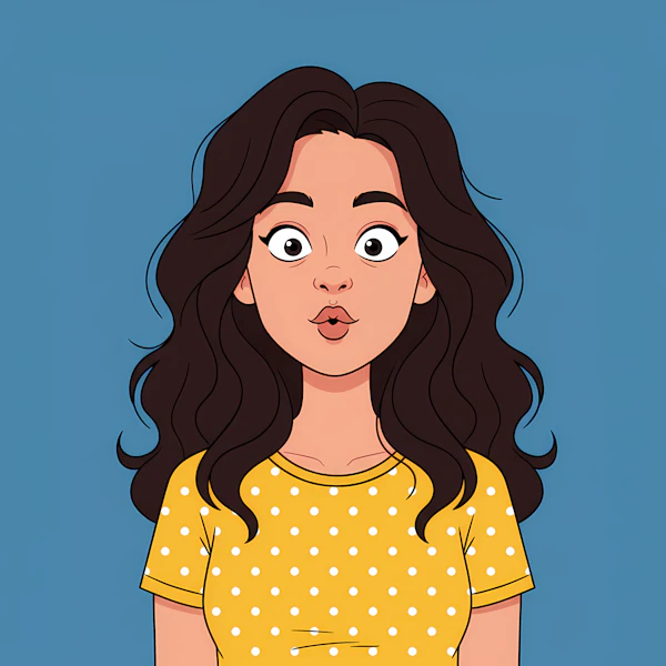 Surprised Cartoon Woman