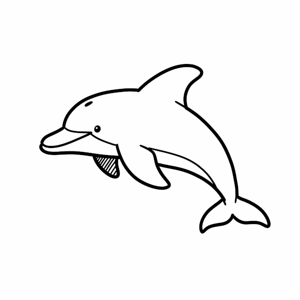 Playful Dolphin Sketch