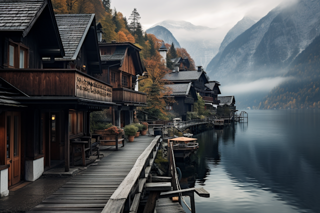 Autumnal Alpine Lakeside Reflections