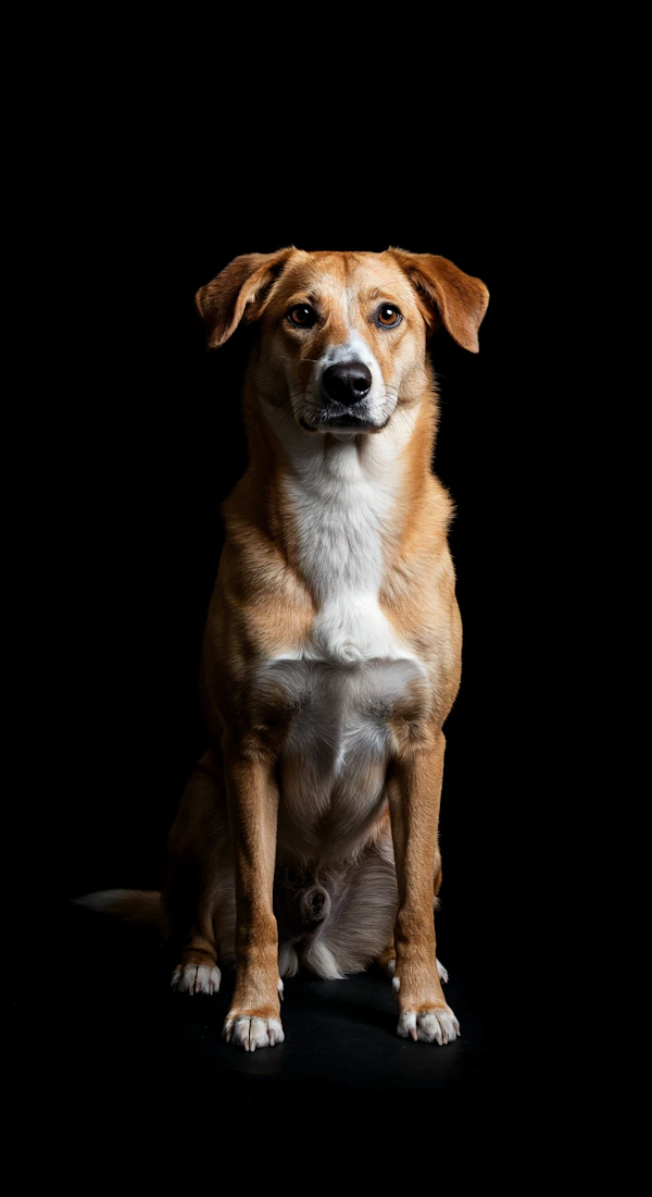 Calm Brown Dog Portrait