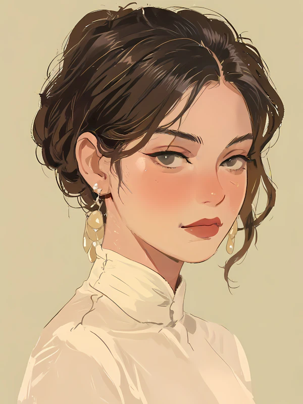 Serene Woman Illustration