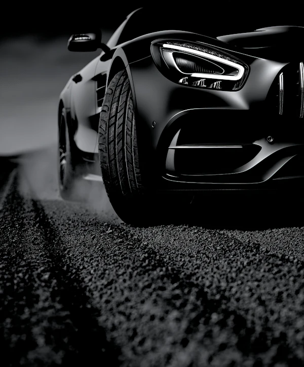 Sleek Black Sports Car