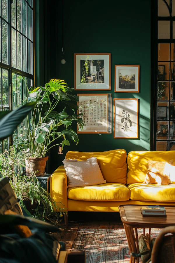 Cozy Green Living Room
