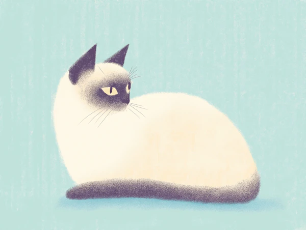 Siamese Cat Illustration