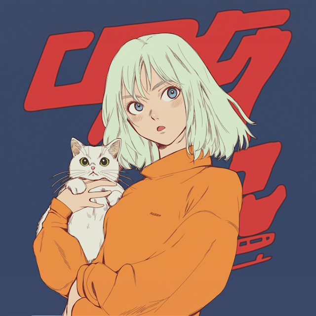 Animated Character with Cat