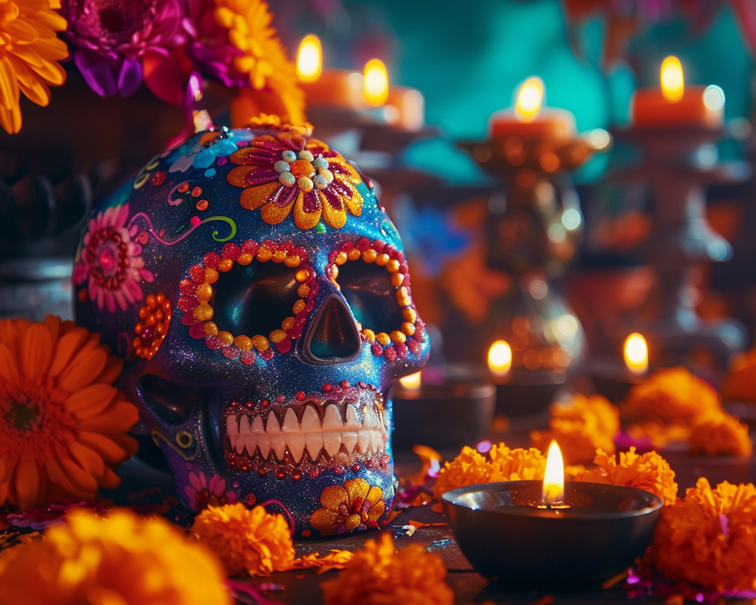 Decorated Calavera for Día de los Muertos