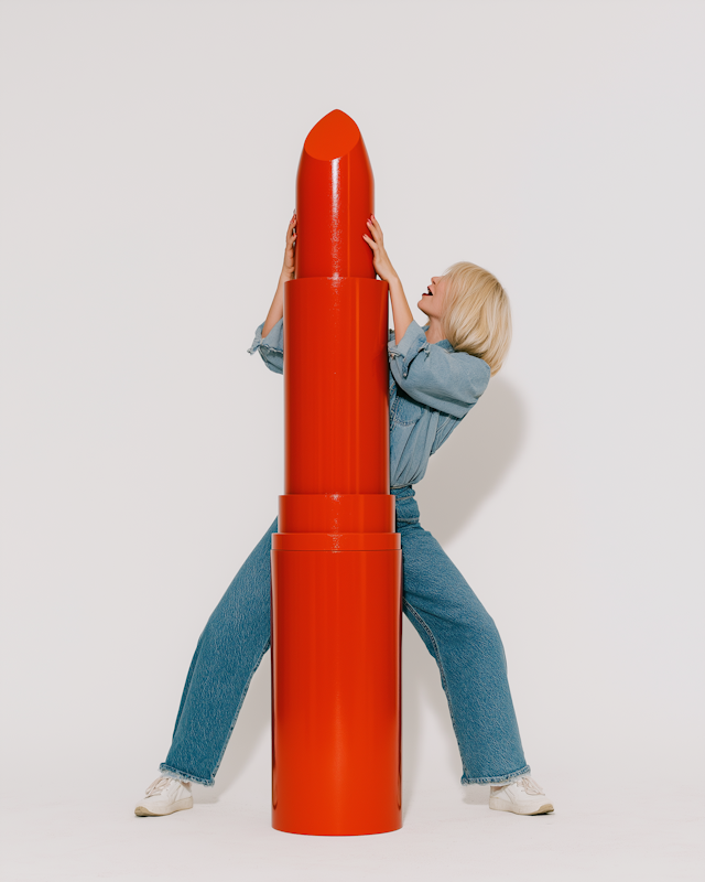Person with Lipstick Prop