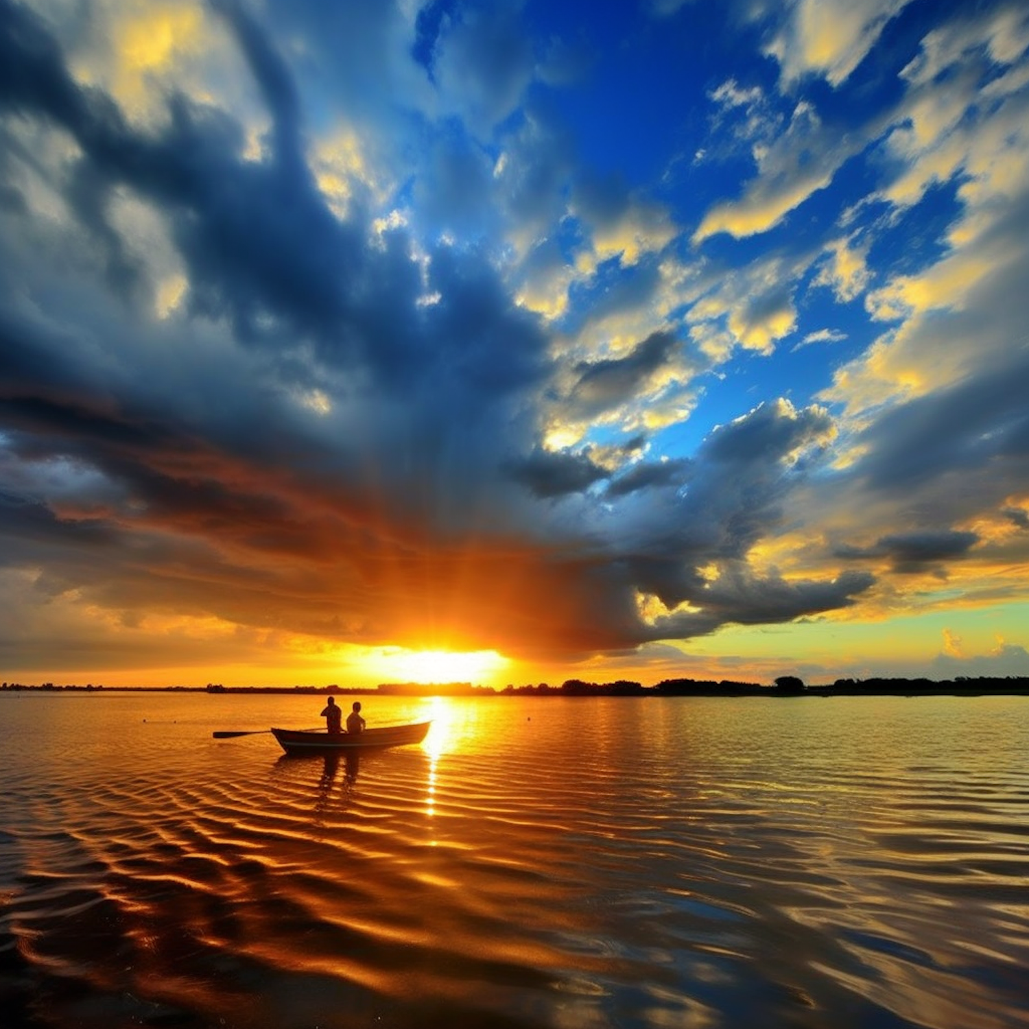 Silhouetted Serenity at Sunset