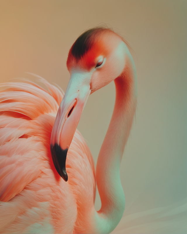 Serene Flamingo Close-Up