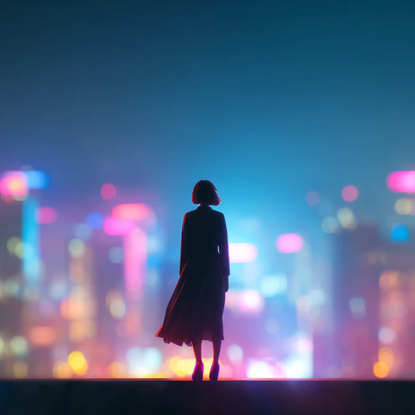 Urban Neon Silhouette