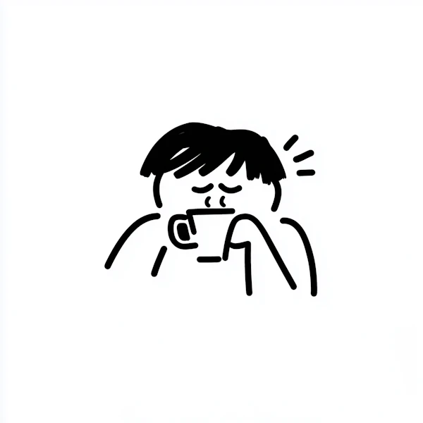 Person Sipping Coffee