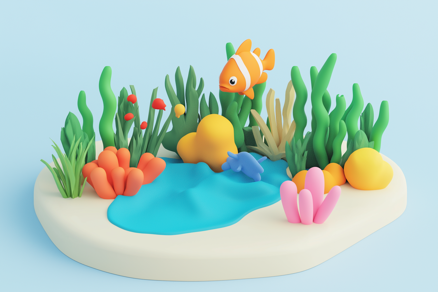 Cheerful Underwater Scene