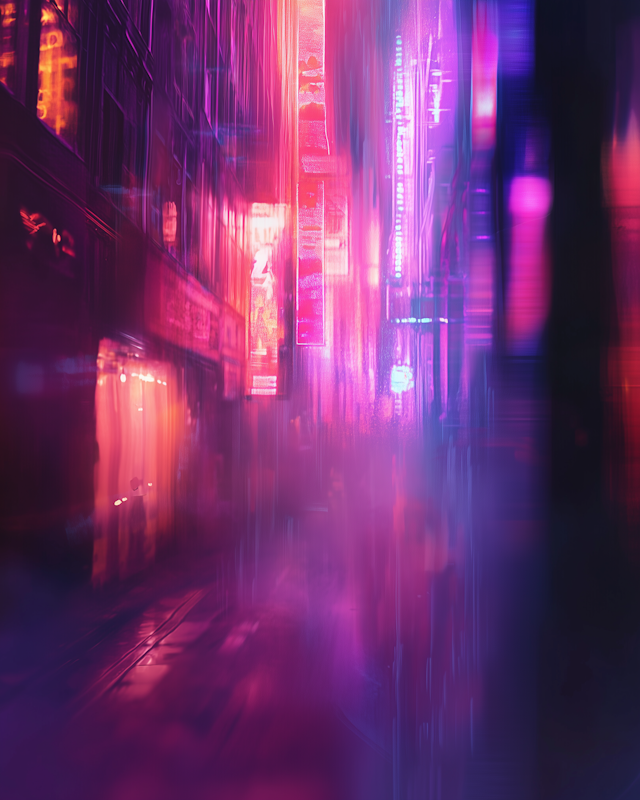 Vibrant Urban Neon Scene