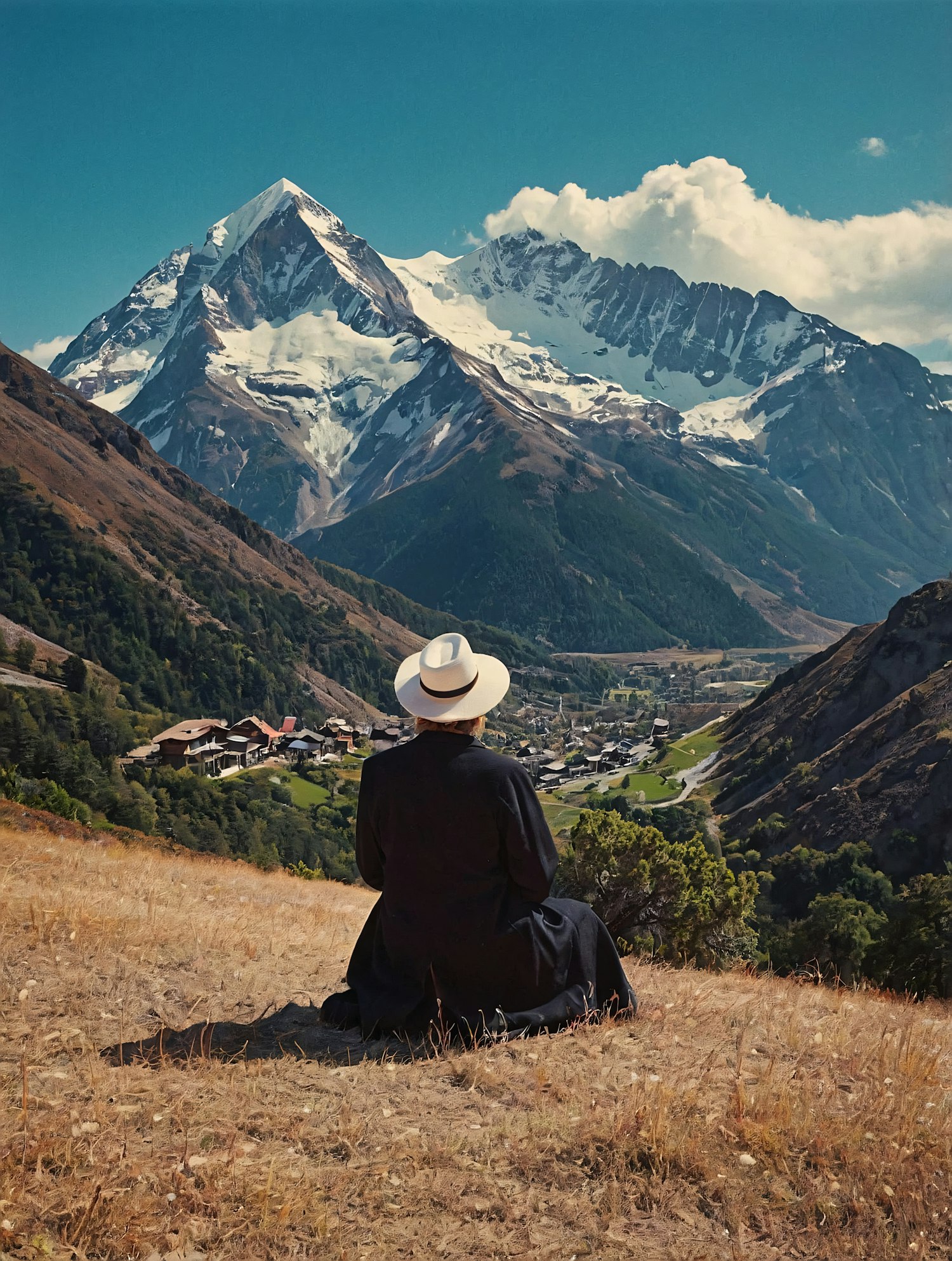 Contemplative Mountain View