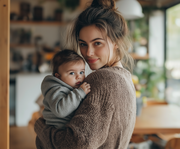 Tender Moment Between Mother and Child