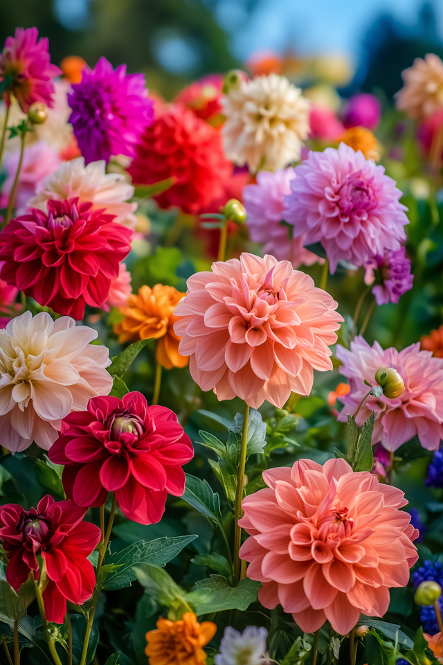 Vibrant Dahlias in Bloom