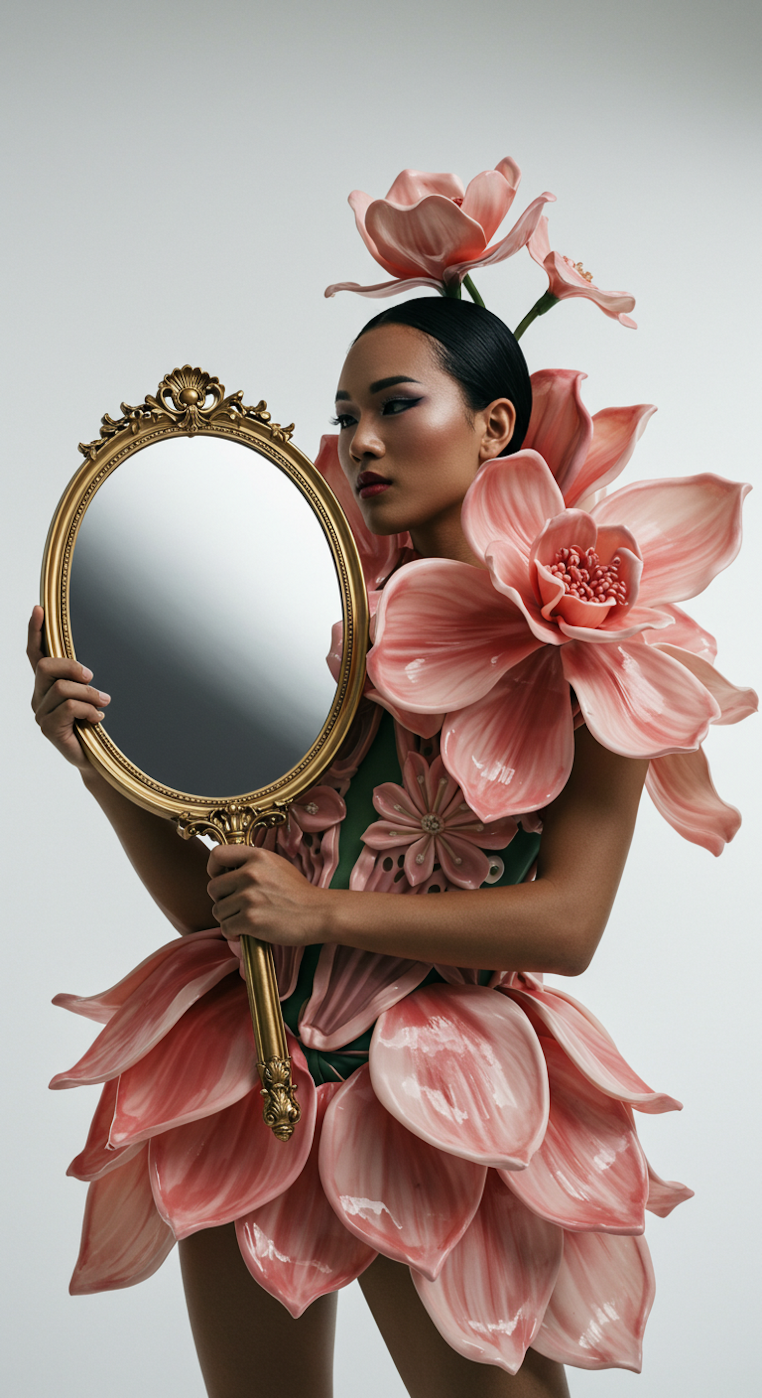 Floral Elegance Portrait